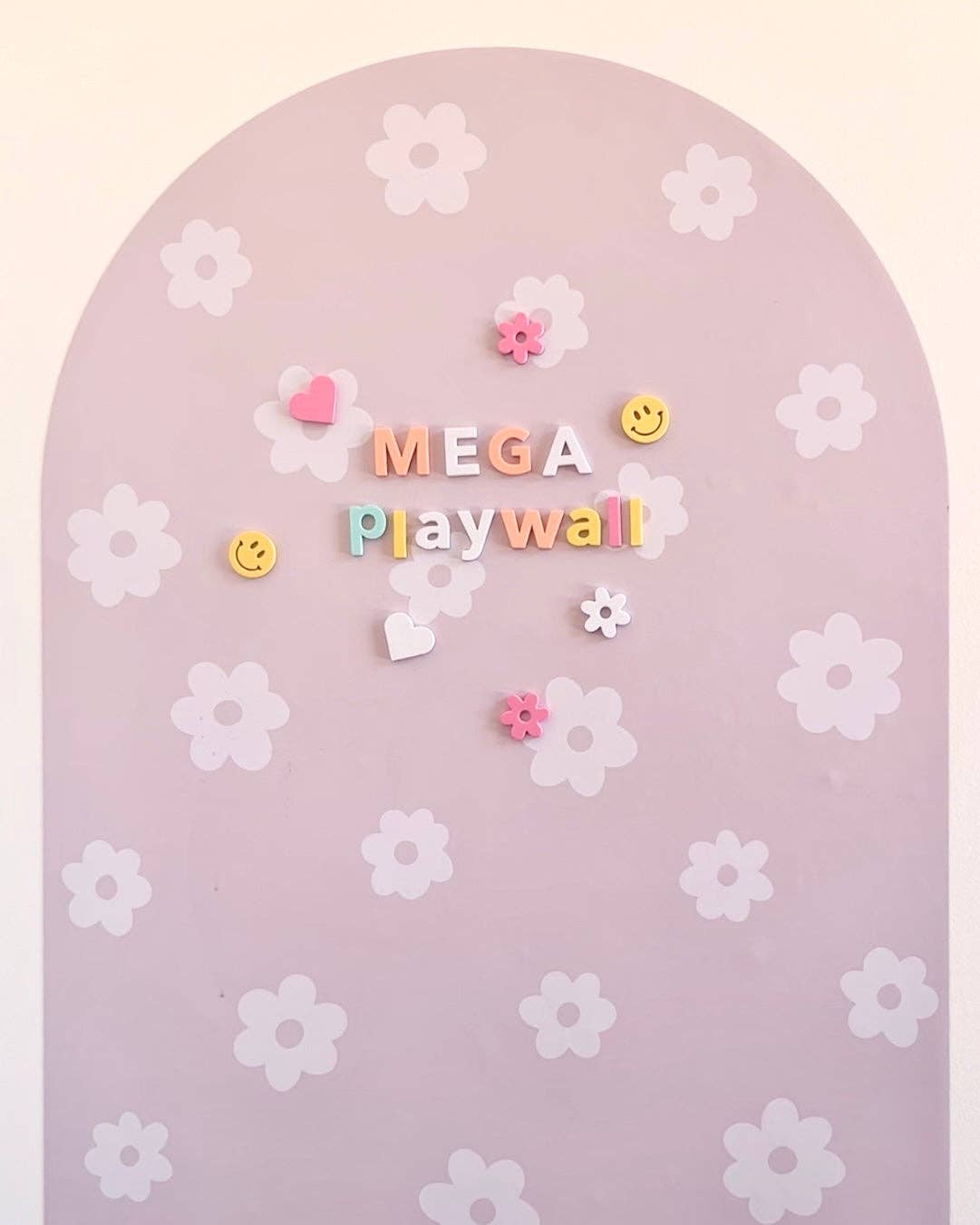 MEGA Magic Playwall - Arch Magnetic Wall Decal for Kids: Neutral Check