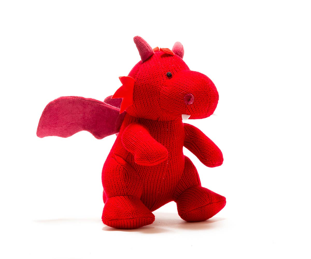 Red Dragon Soft Toy Knitted