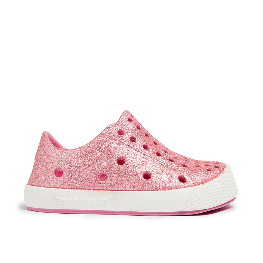PRISM - SHOOSHOOS TODDLER KIDS SHOES WATERPROOF SNEAKERS: PINK GLITTER