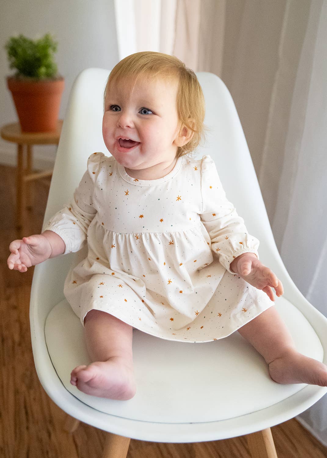 Stars Flare Baby Dress + Bloomer SET Organic Jersey