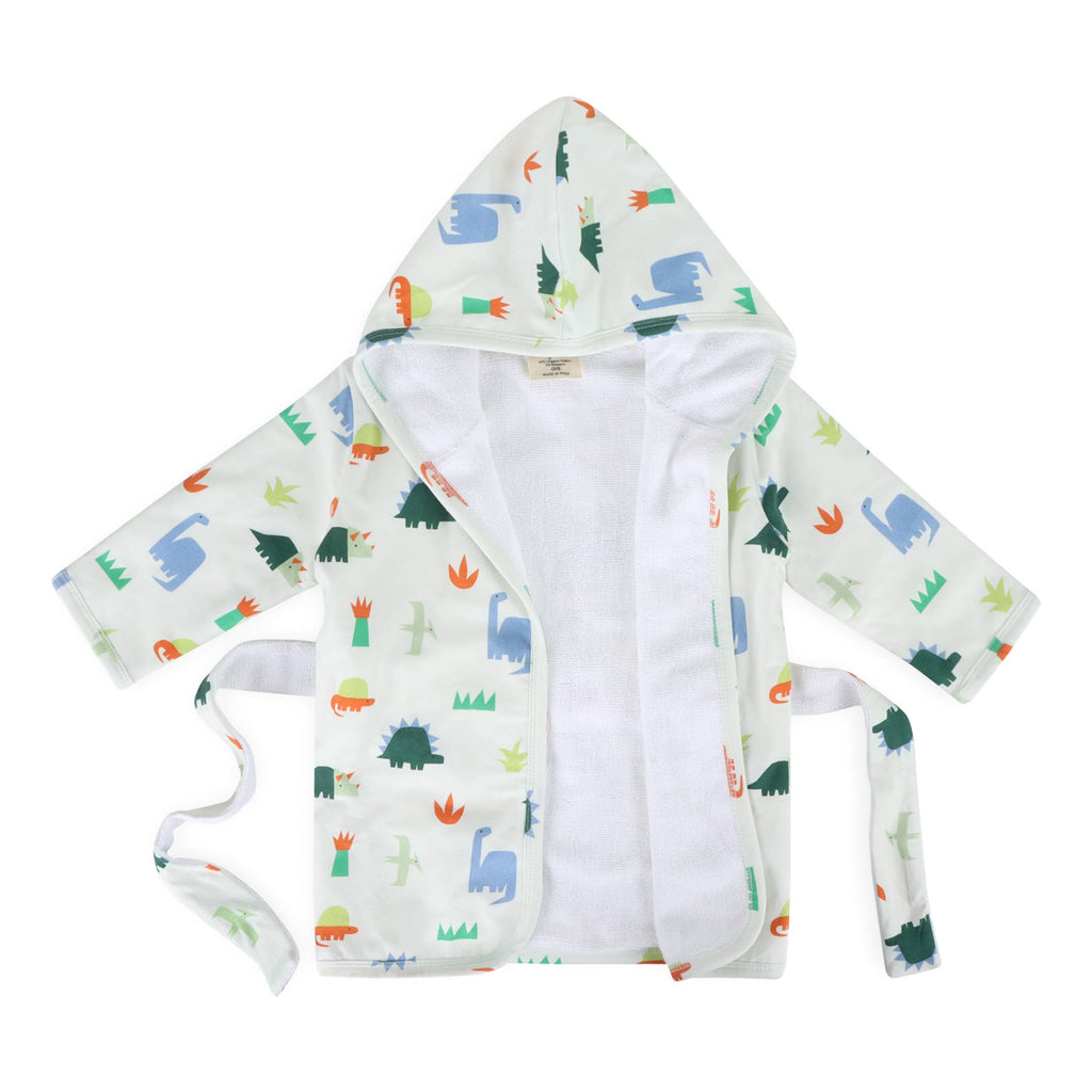 Dino Baby Bathrobe (Organic Jersey): Natural / One Size (0-12M)