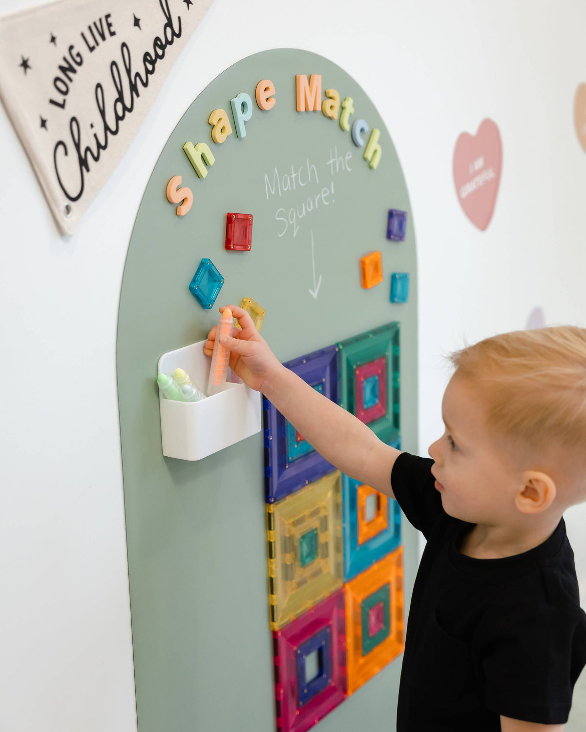 Magic Playwall - ORIGINAL Arch Magnetic Wall Decal for Kids: Sage