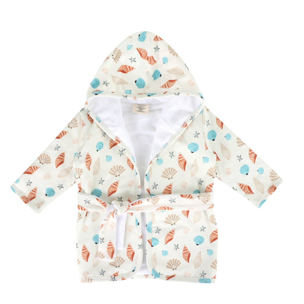 Seashell Organic Baby Bathrobe / One Size (0-12m