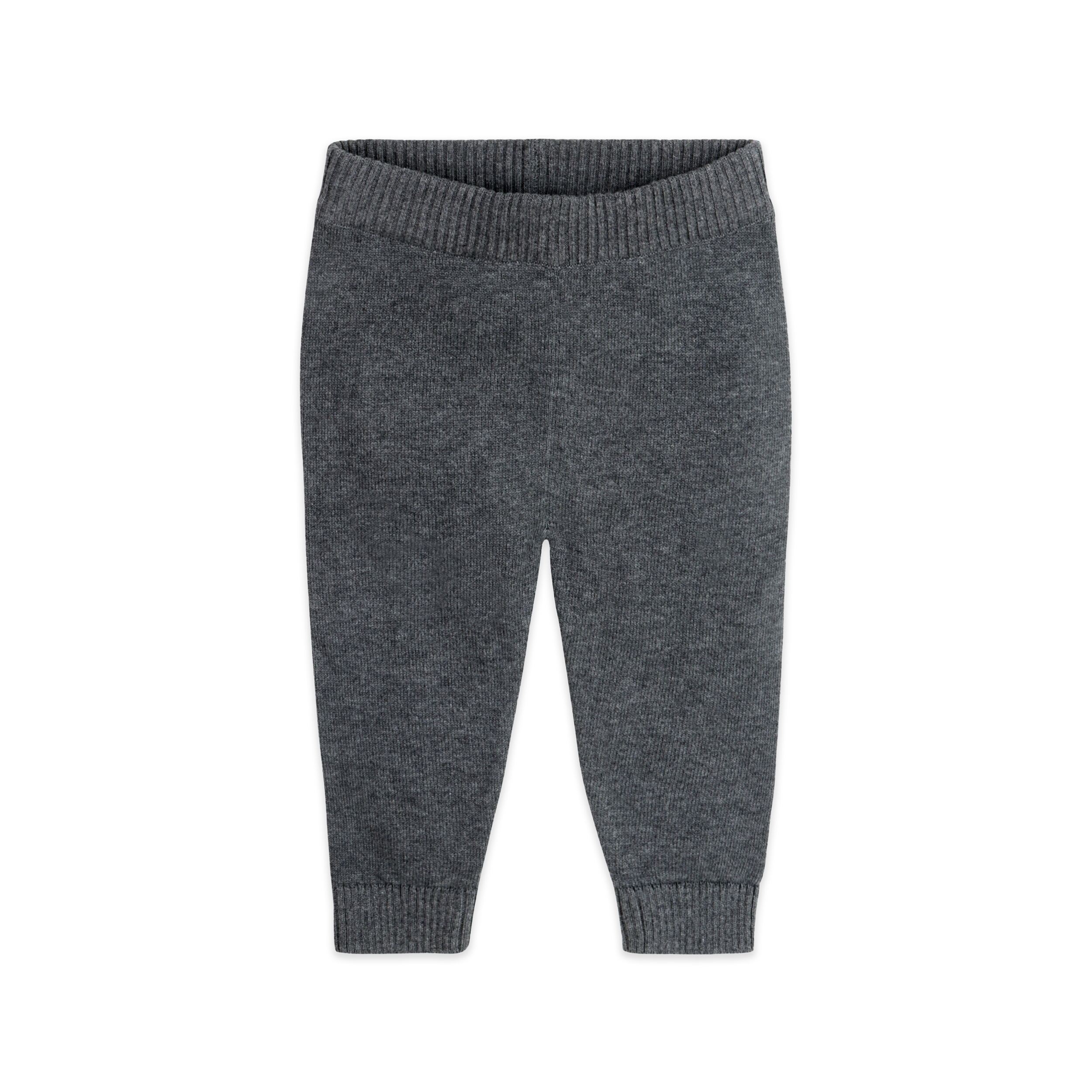 Pocket Sweater Organic Cotton Knit Baby Legging Pants Charcoal
