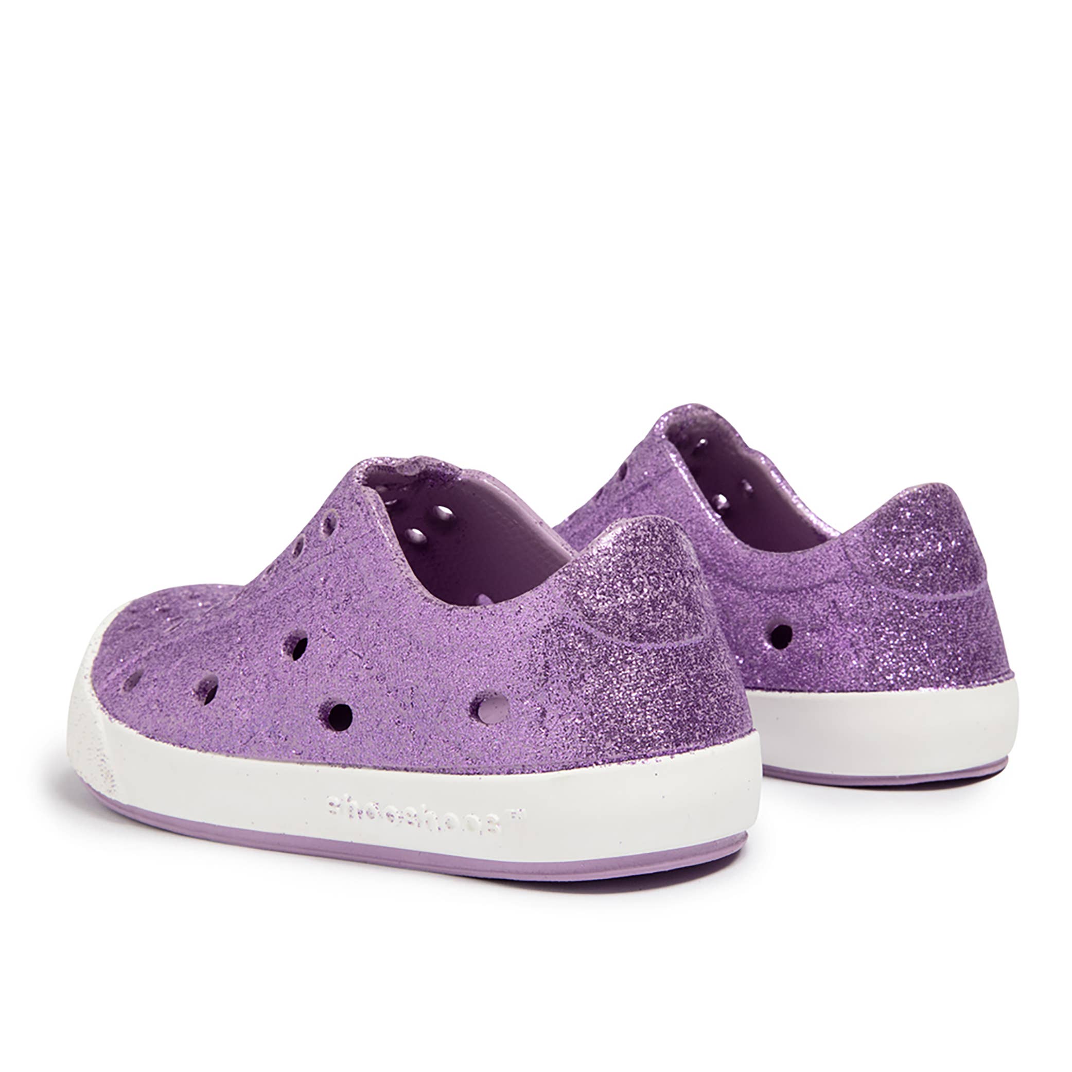 MERMAID - SHOOSHOOS TODDLER KIDS SHOES WATERPROOF SNEAKERS: PURPLE GLITTER