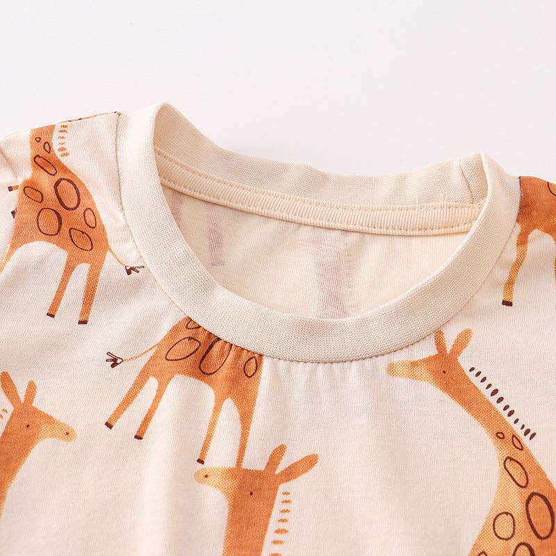 Cute Cartoon Cotton Kids T-Shirt Short Sleeve Casual Top: 2827 / 6T (130cm)