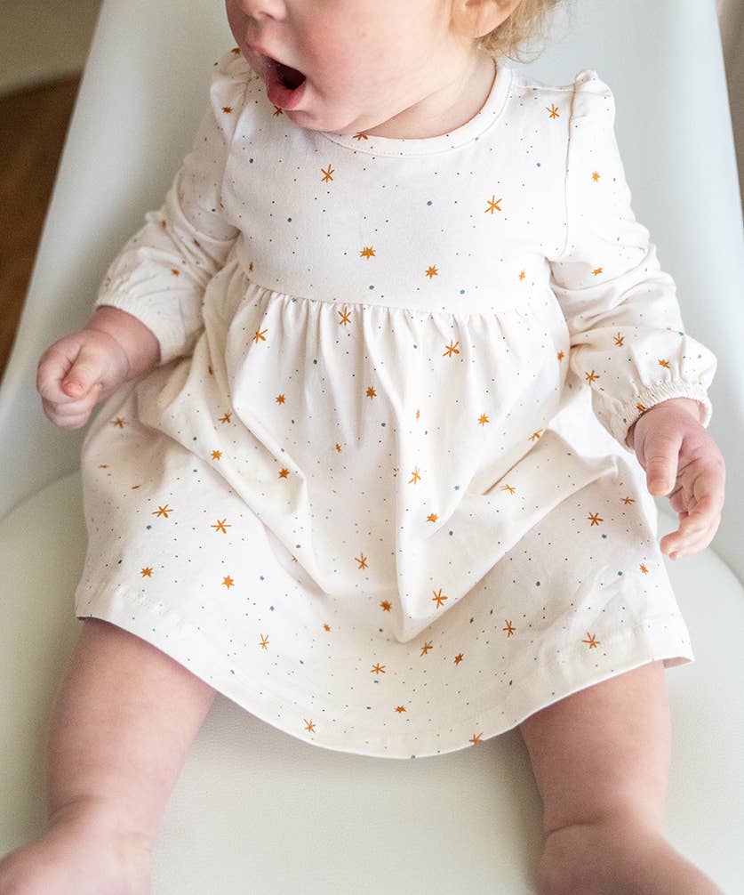 Stars Flare Baby Dress + Bloomer SET Organic Jersey