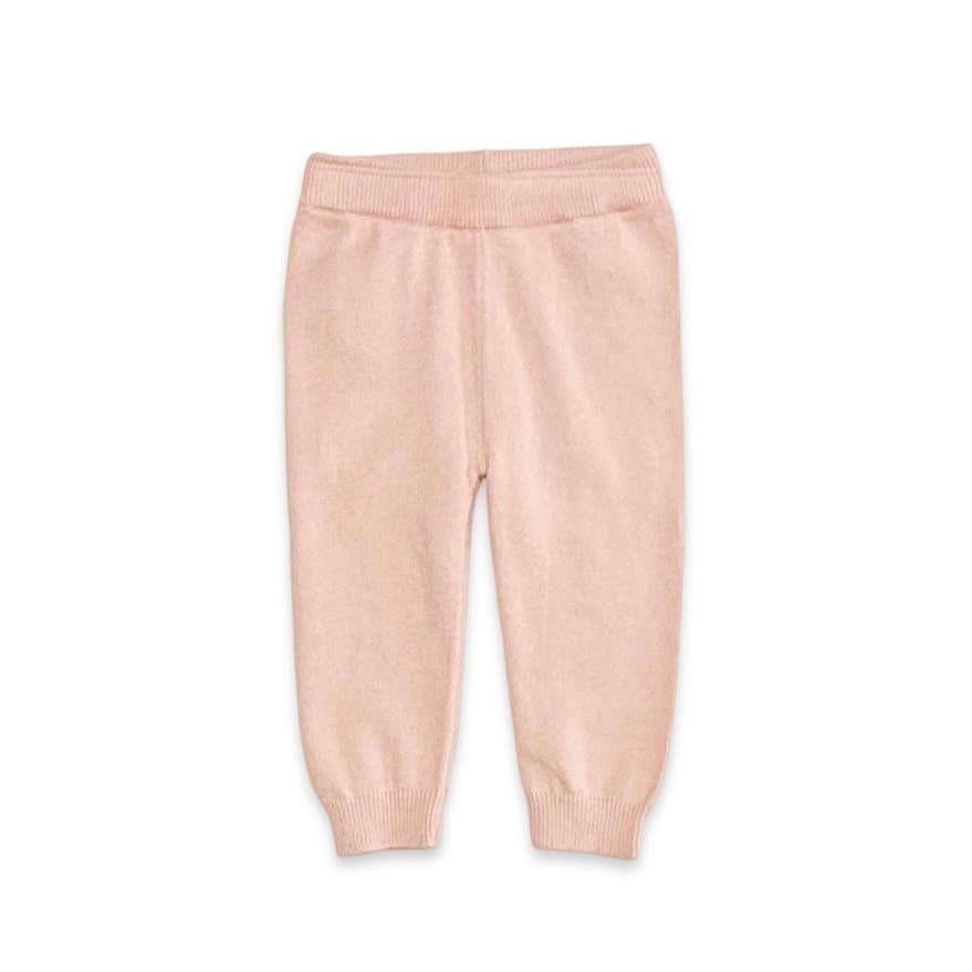 Sweater Knit Organic Baby Legging Pants Blush Pink