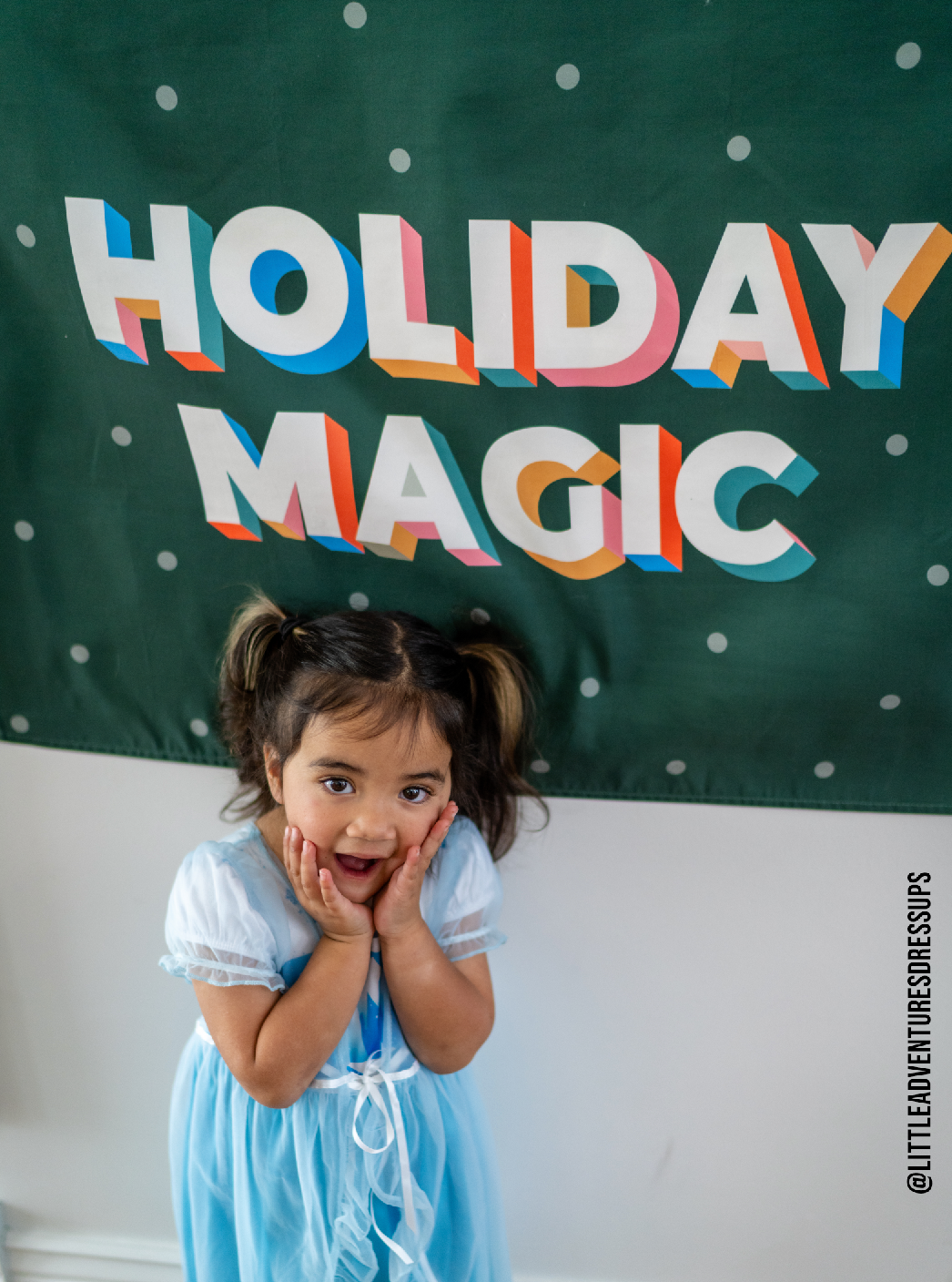 Holiday Magic Banner (Green) - Kids Christmas Party Decor: Original 36x26"