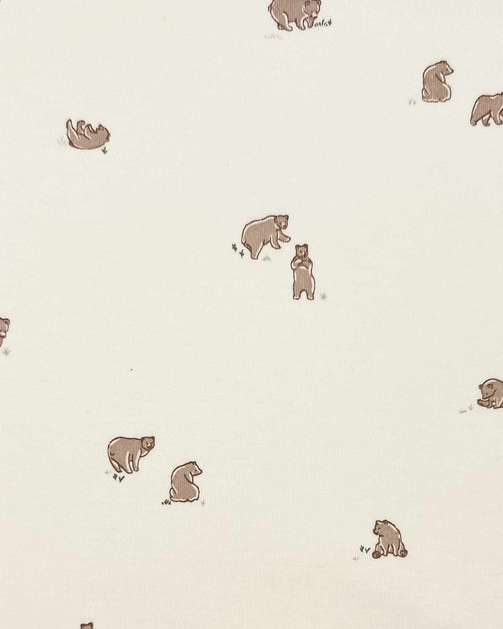 Peyton Zippered Footie - Bear / Truffle + Thyme