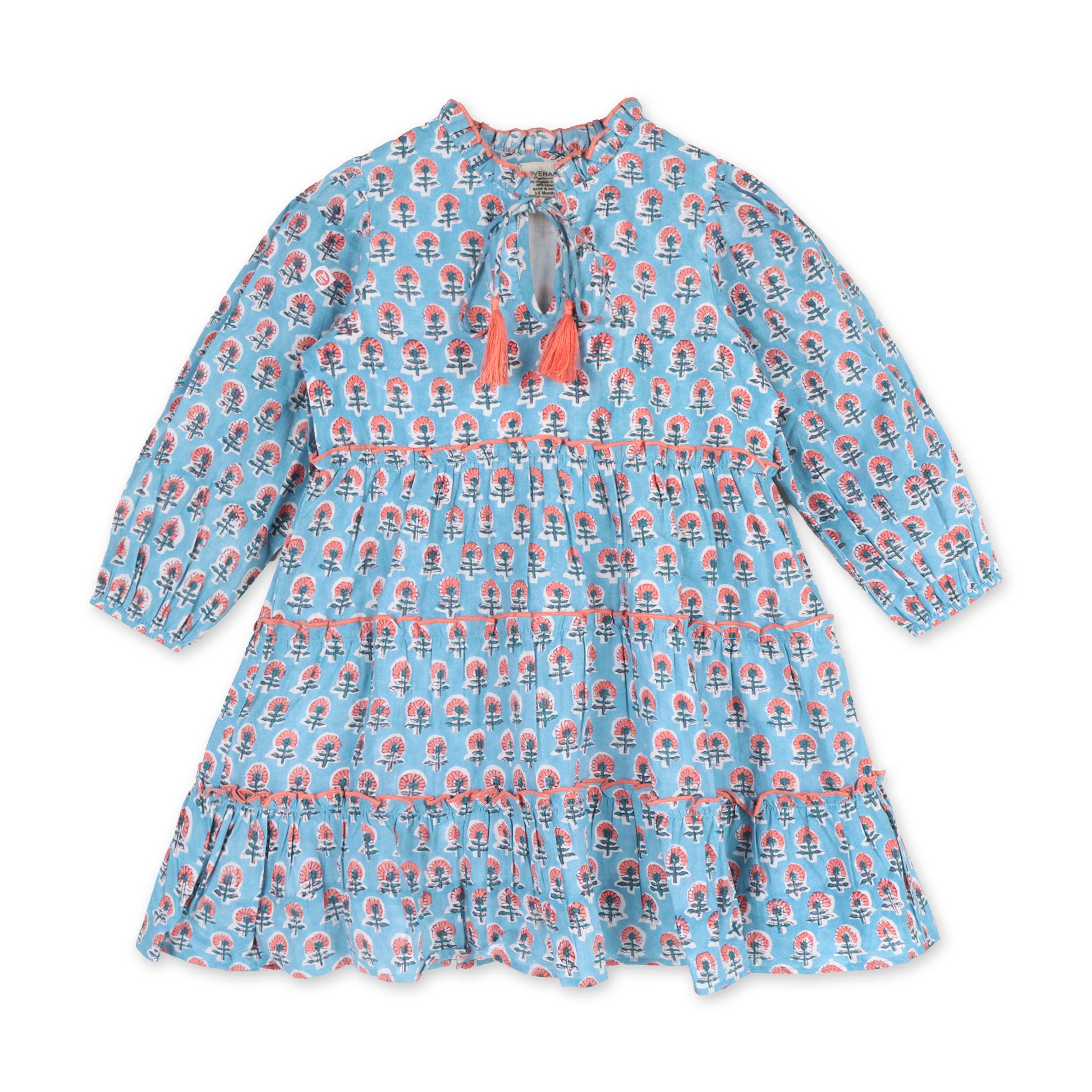 Jasmine Layered Dress - Organic Cotton Blue