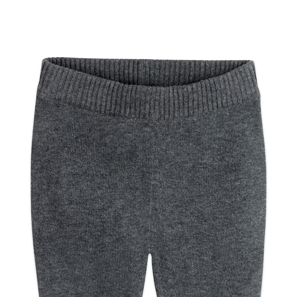 Pocket Sweater Organic Cotton Knit Baby Legging Pants Charcoal