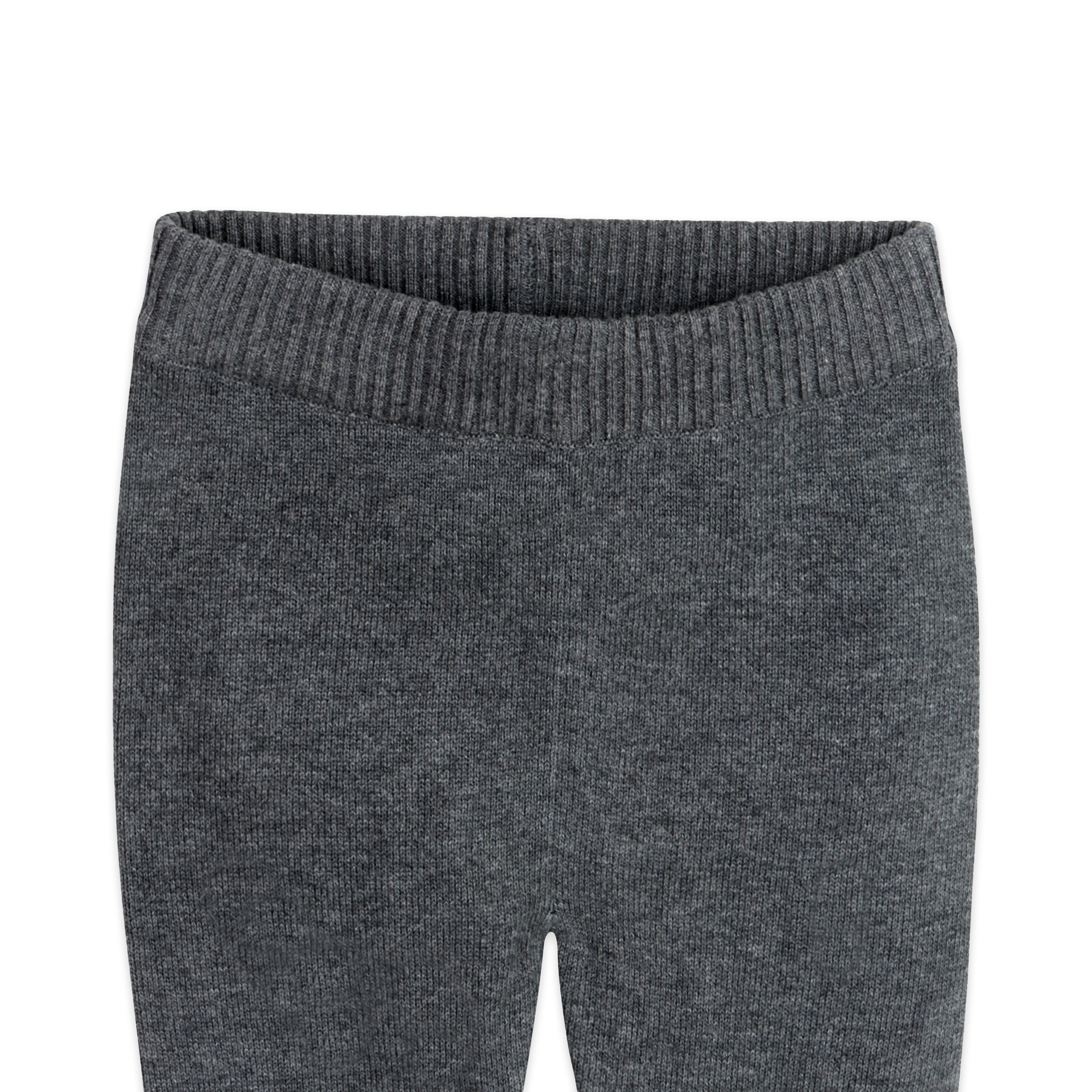 Pocket Sweater Organic Cotton Knit Baby Legging Pants Charcoal