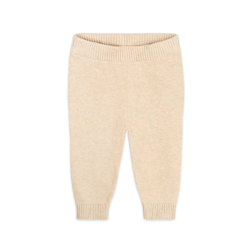 Pocket Sweater Organic Cotton Knit Baby Legging Pants Oatmeal