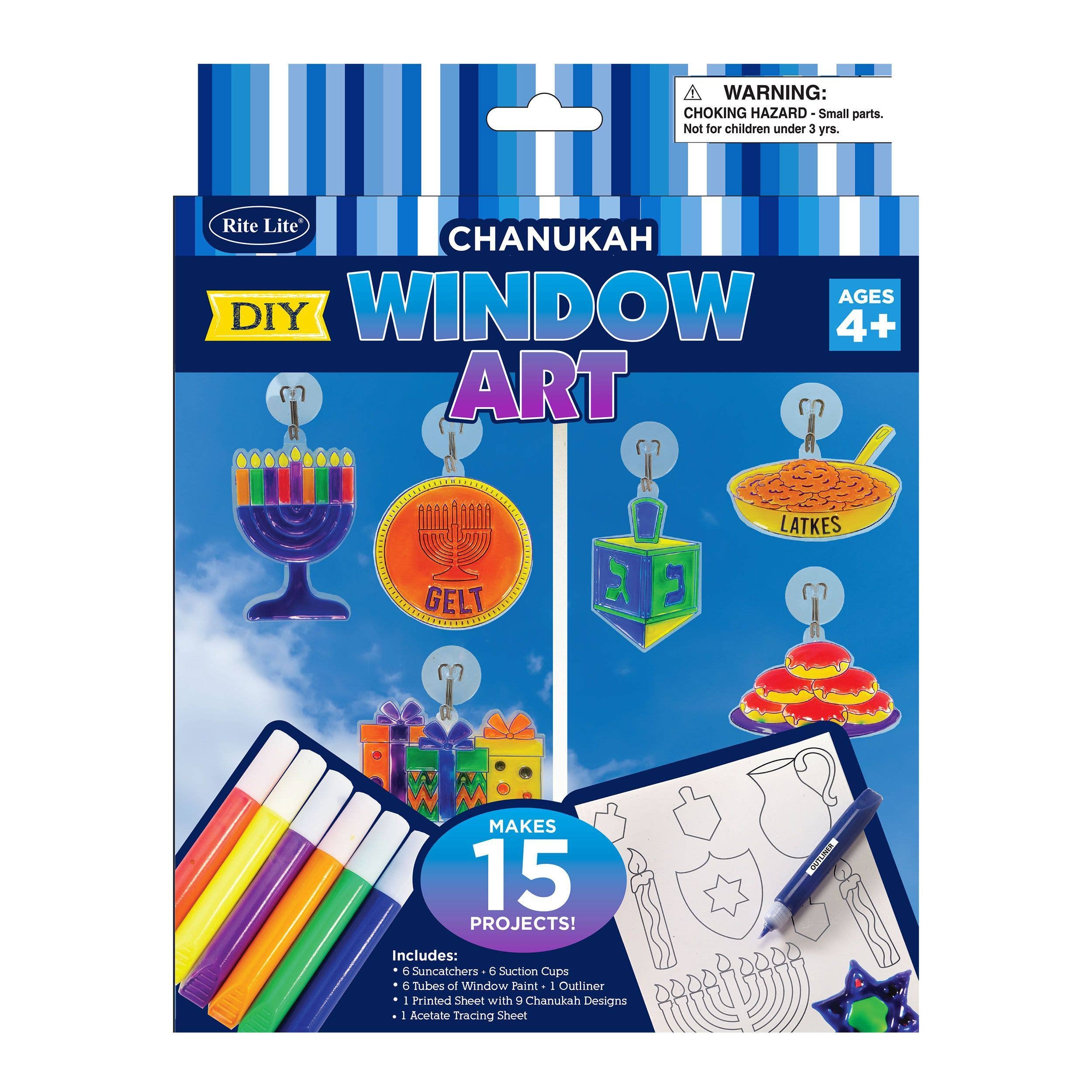 DIY Chanukah Window Art, 8" X 10", Color Box