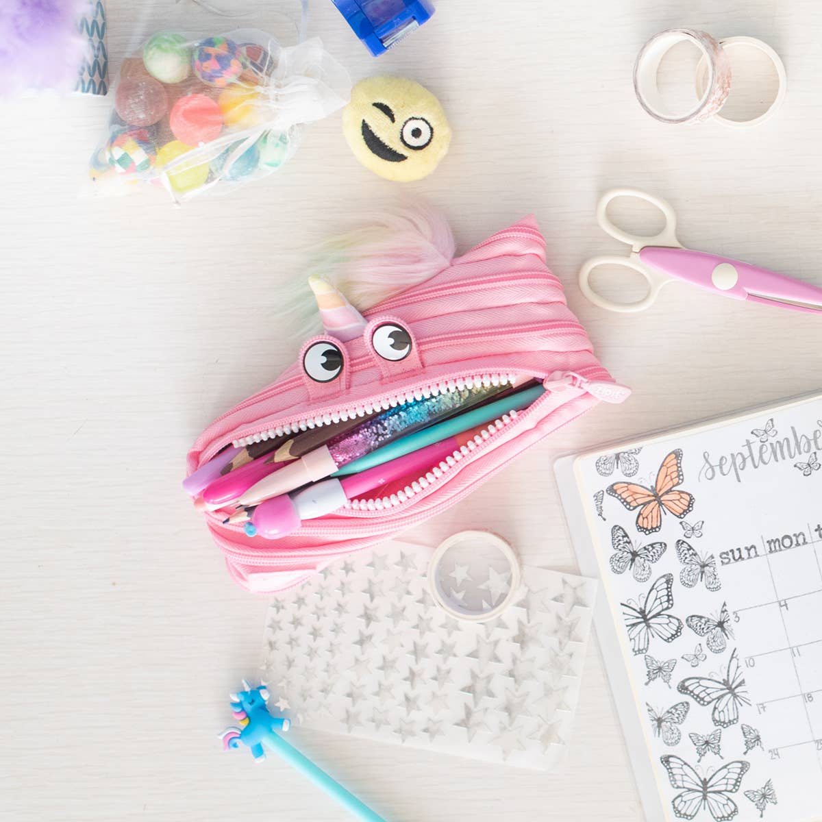 ZIPIT Unicorn Pouch, Pencil Case