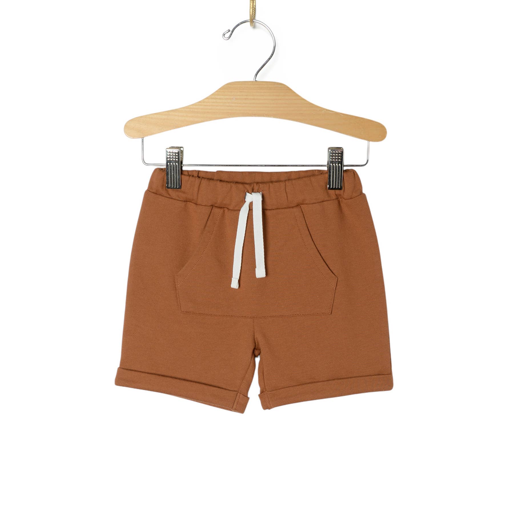 Spring & Summer Kangaroo Pocket Short - Toffee