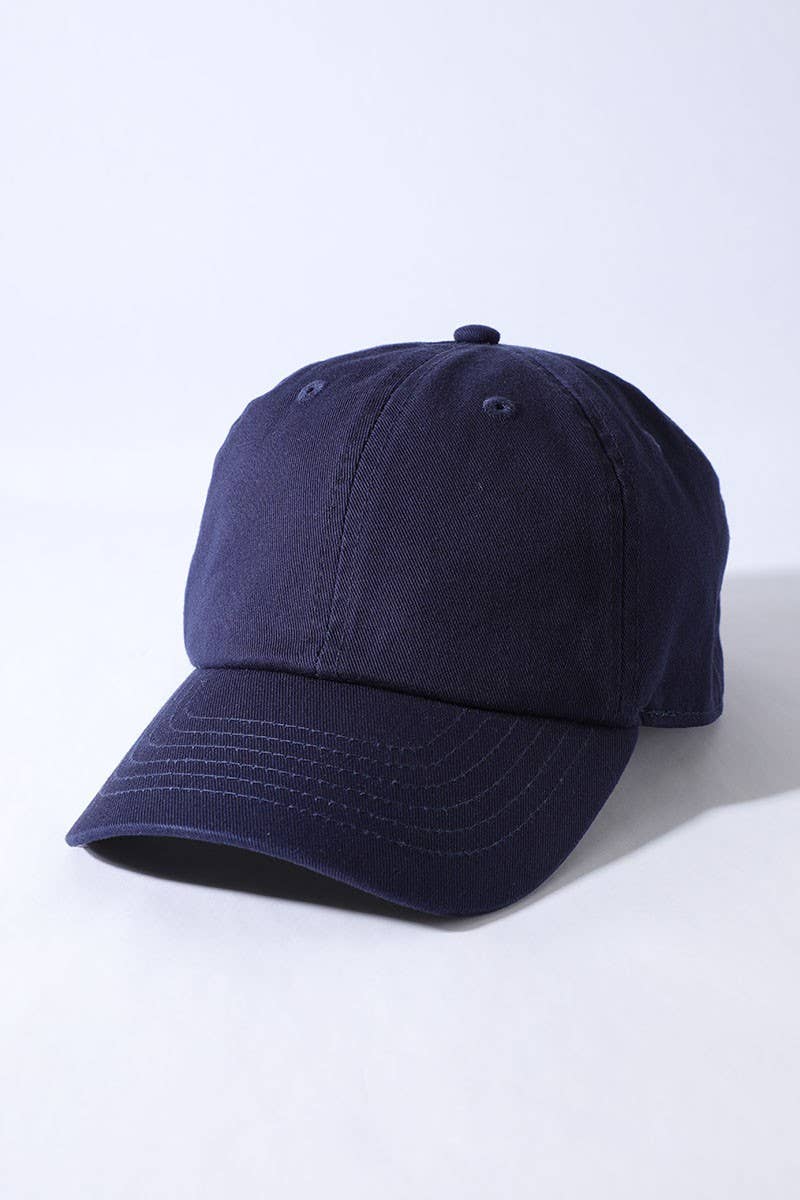 Kids Washed Low Profile Cotton Baseball Cap: ROYAL BLUE / Kids 2-4 years