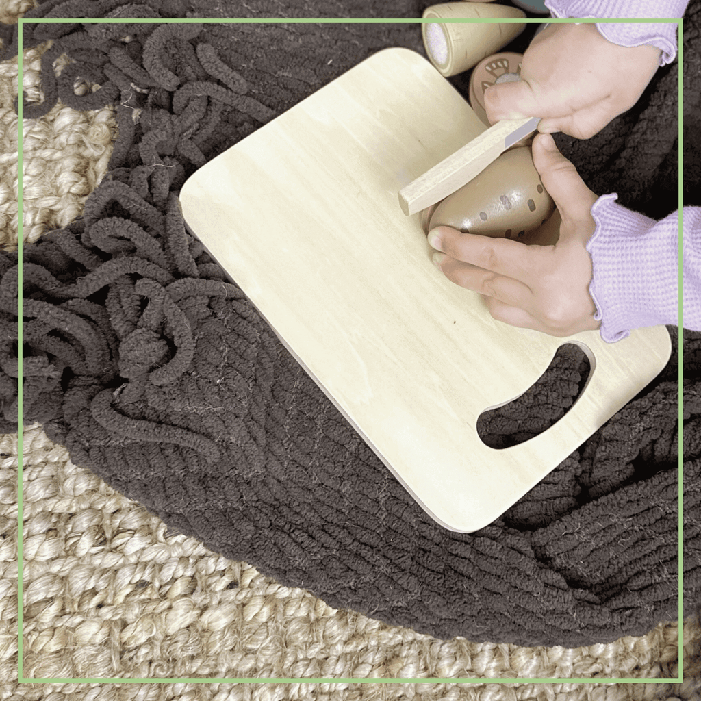 First Kitchen Play Set - Wooden Vegetable Cutting Toy Ages 2+