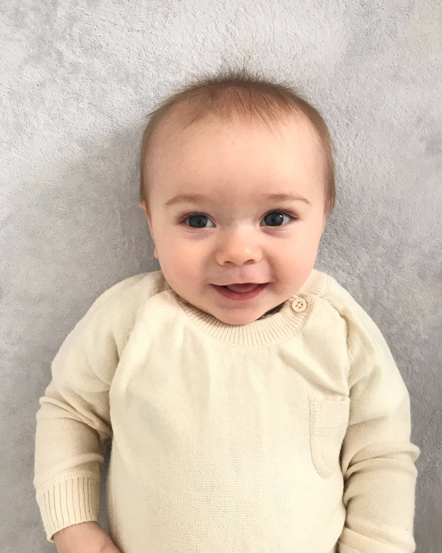 Milan Raglan Sweater Knit Baby Pullover Organic Cotton : Cream