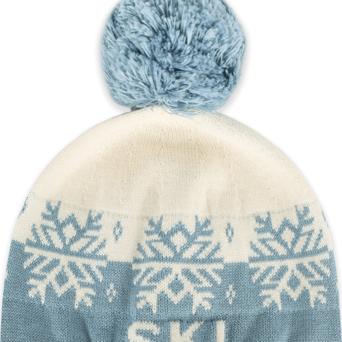 Ski Day Knit Baby Beanie Hat (Organic Cotton): Mineral Blue / One Size