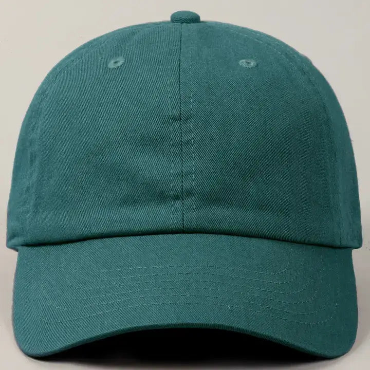 Kids Washed Low Profile Cotton Baseball Cap: TRITON GREEN / 2 to 4