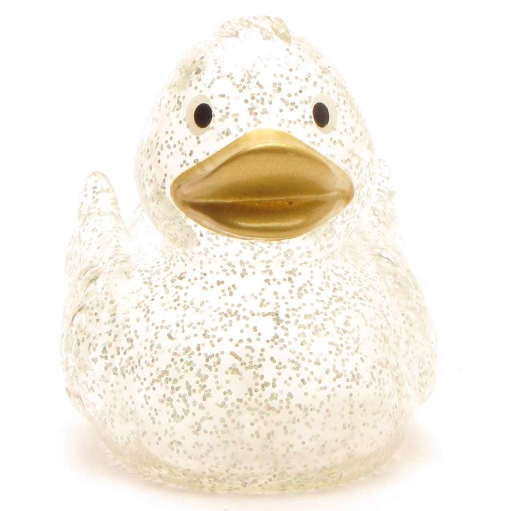 Rubber duck Camilla - glitter with gold - rubber duck