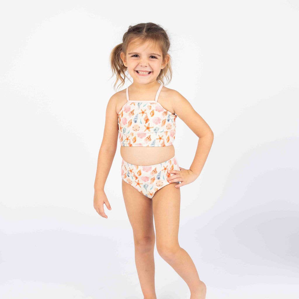 Sandy Seashells Beachy Bikini Girls Swimsuit