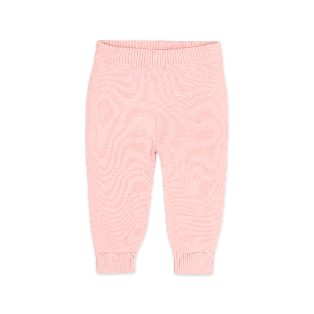 Pocket Sweater Knit Baby Legging Pants Organic Cotton Sweet Pink