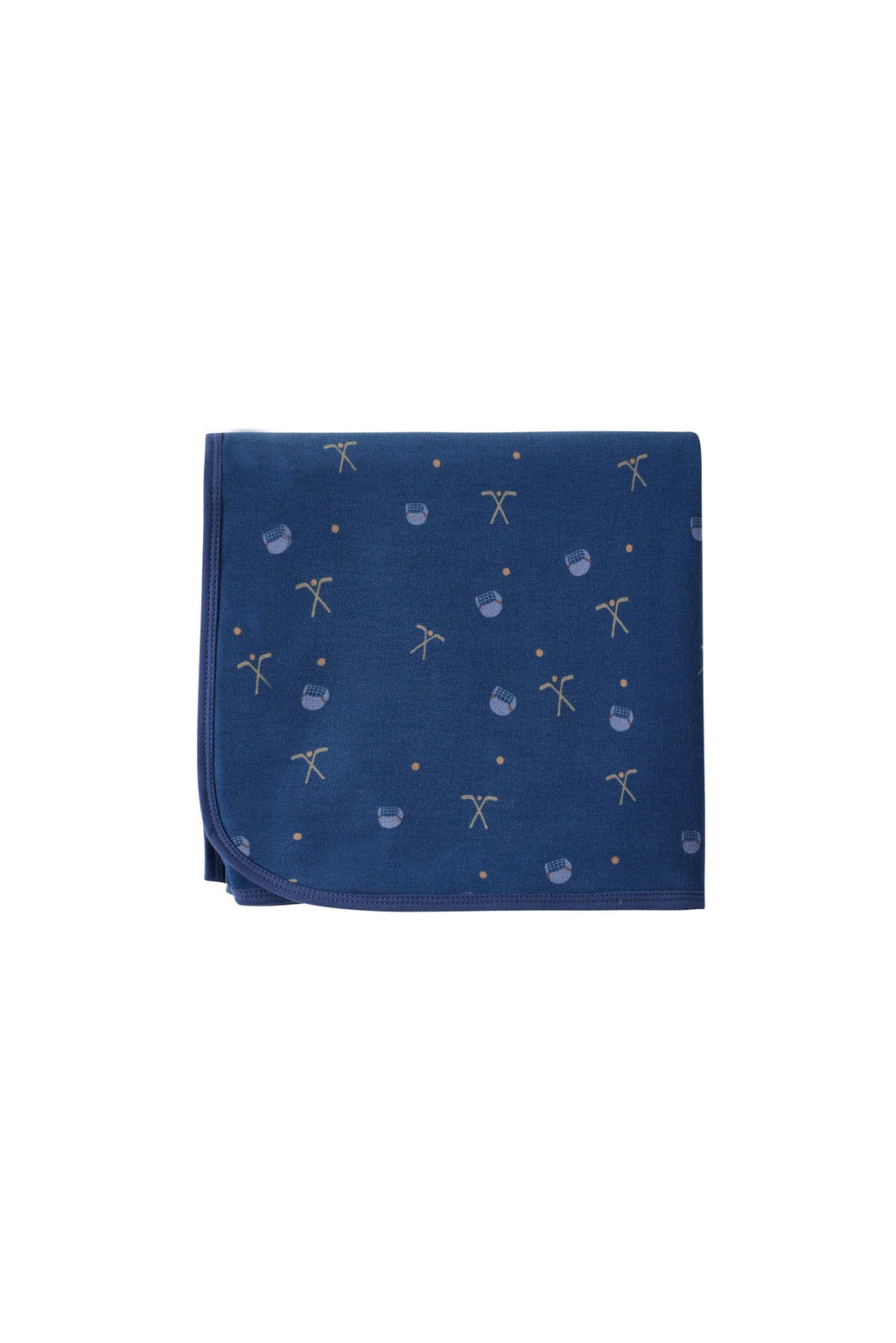 Organic Cotton Swaddle Blanket-Hockey: 40x40 inch