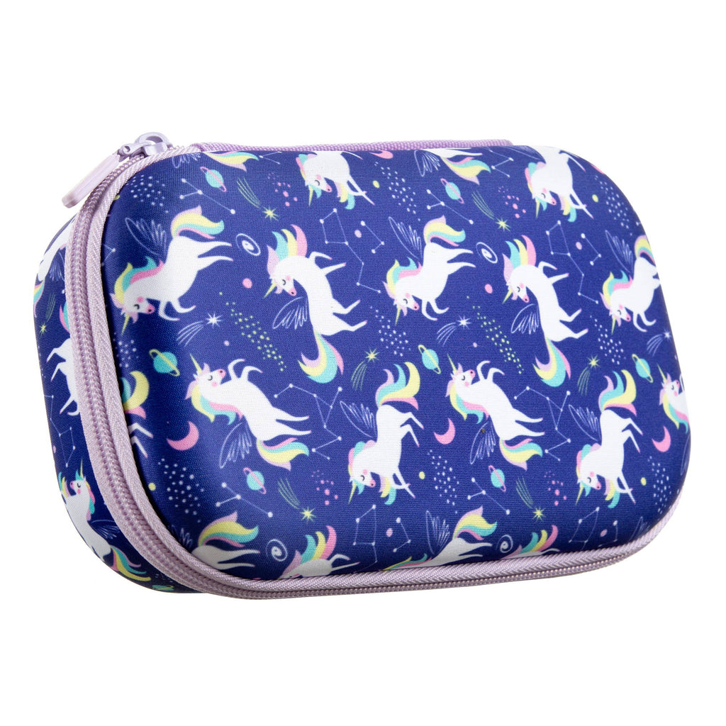 ZIPIT Colorz Storage Box, Pencil Box, Blue Unicorns