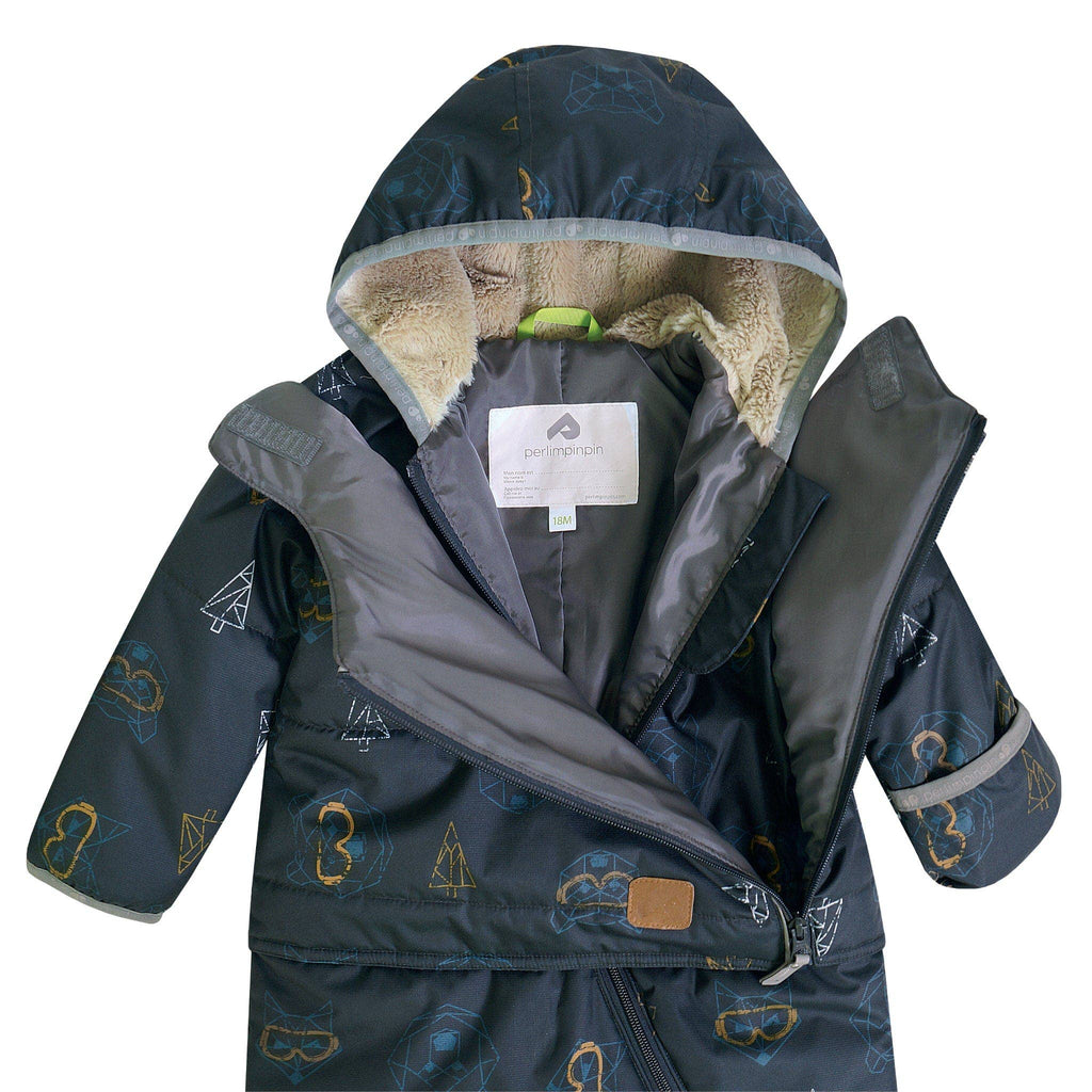 One-piece baby snowsuit - Goggles