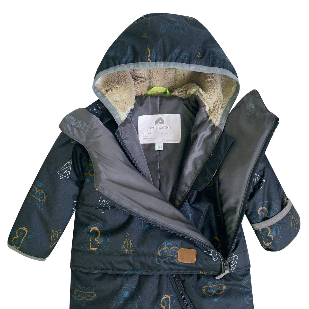 One-piece baby snowsuit - Goggles