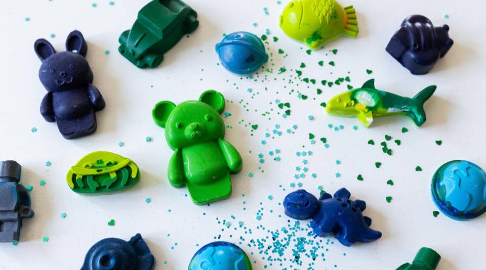 Handmade Crayons - DINO THEME - Crayons faits à la main