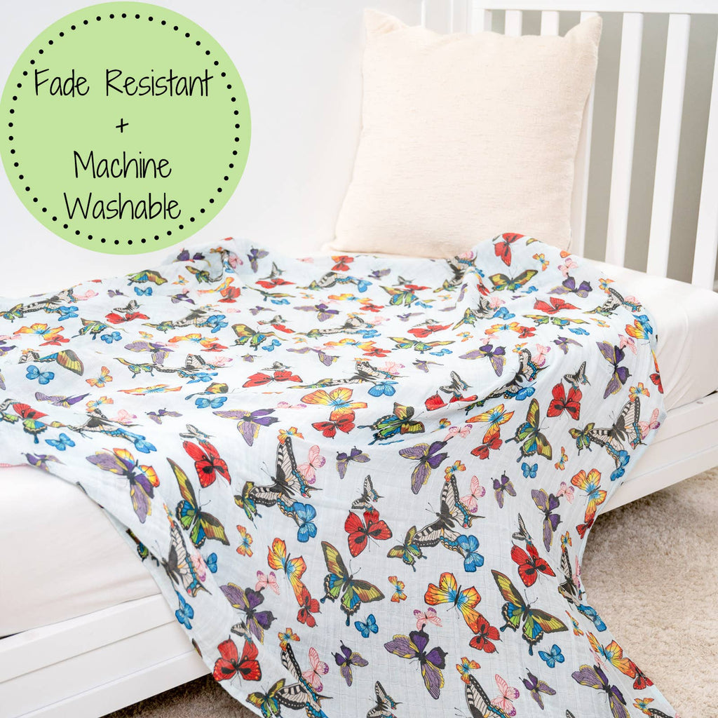 Butterfly Away Baby Swaddle Blanket