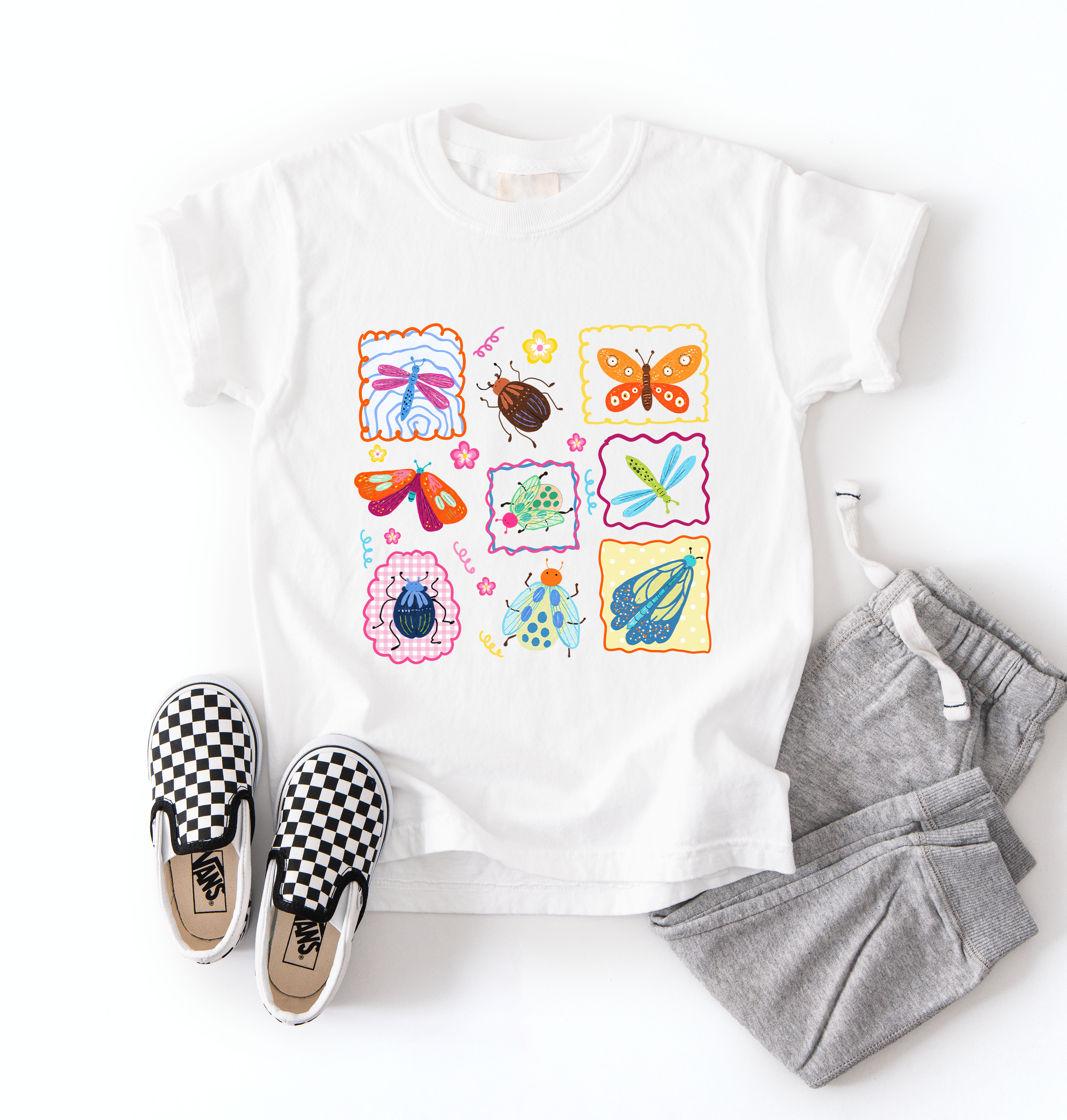 Doodle Bugs Tee White