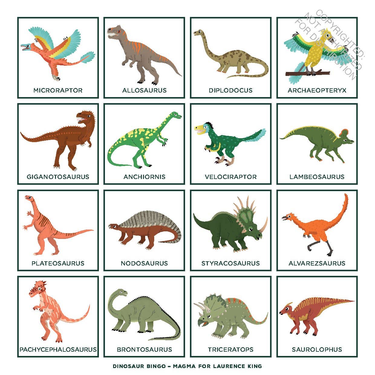 Dinosaur Bingo