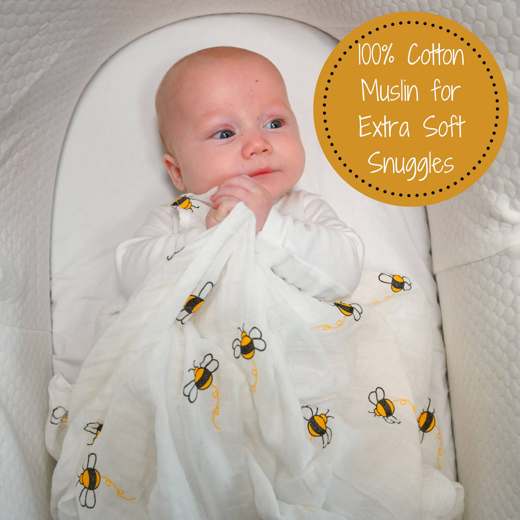 Couverture d'emmaillotage pour bébé Bee-utiful