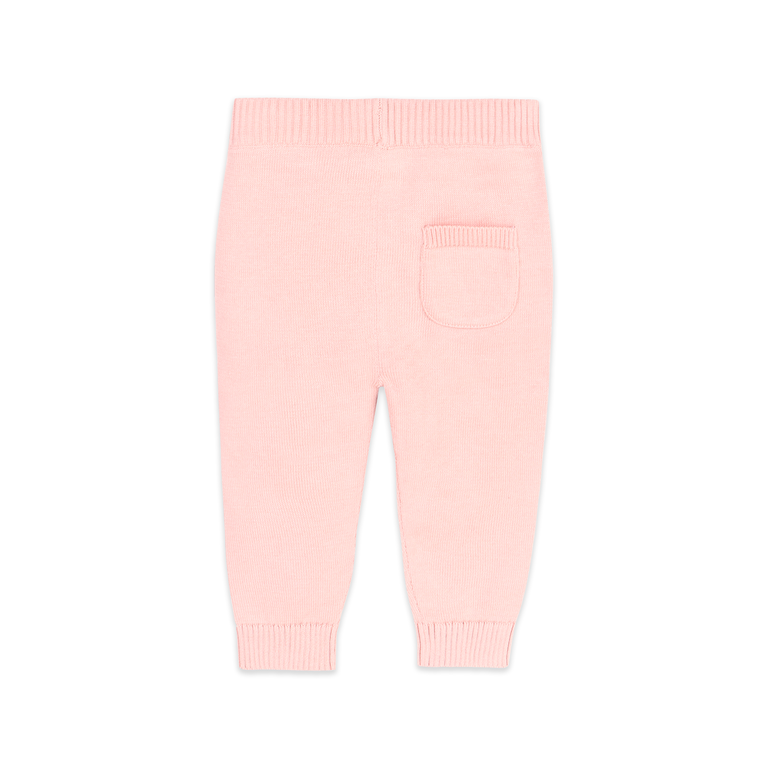Pocket Sweater Knit Baby Legging Pants Organic Cotton Sweet Pink