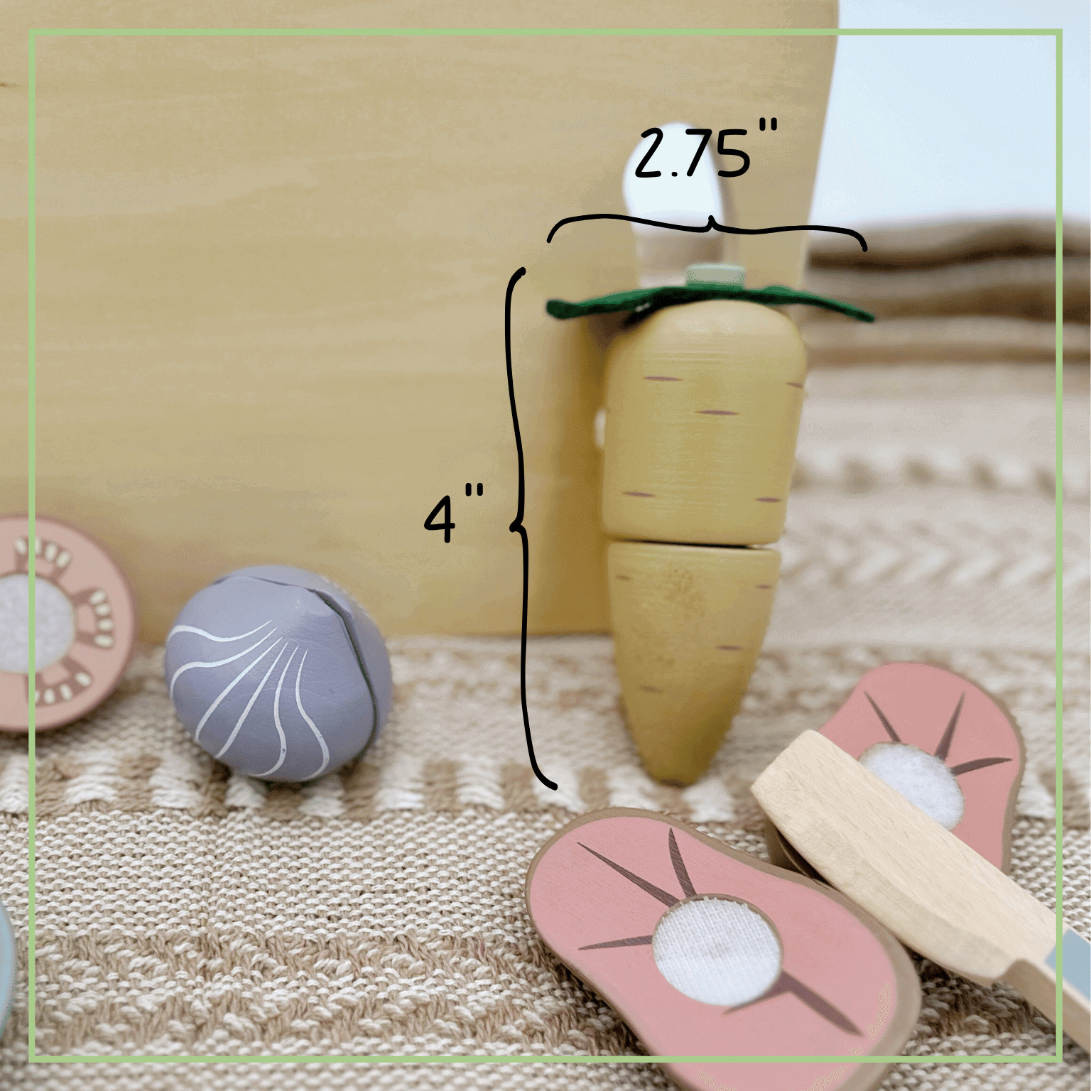 First Kitchen Play Set - Wooden Vegetable Cutting Toy Ages 2+