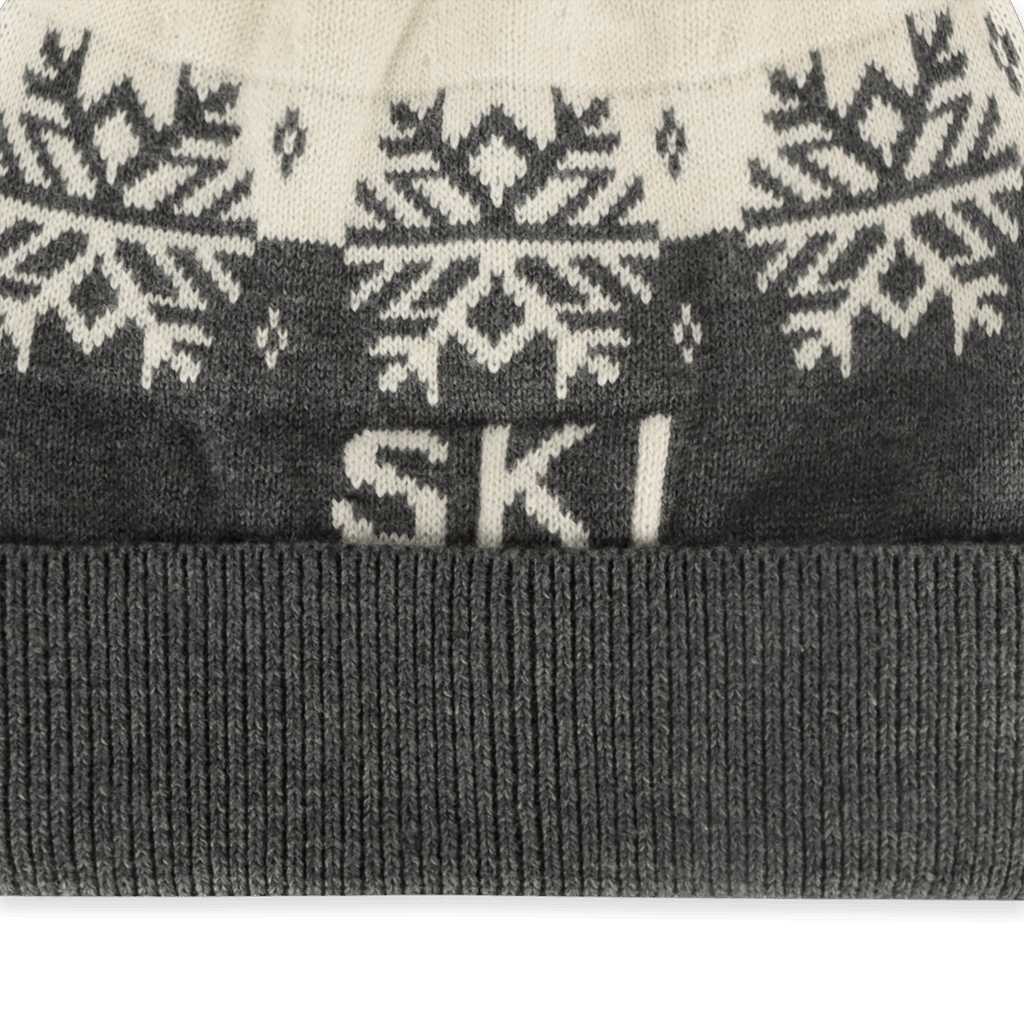 Ski Day Knit Baby Beanie Hat (Organic Cotton): Charcoal / One Size