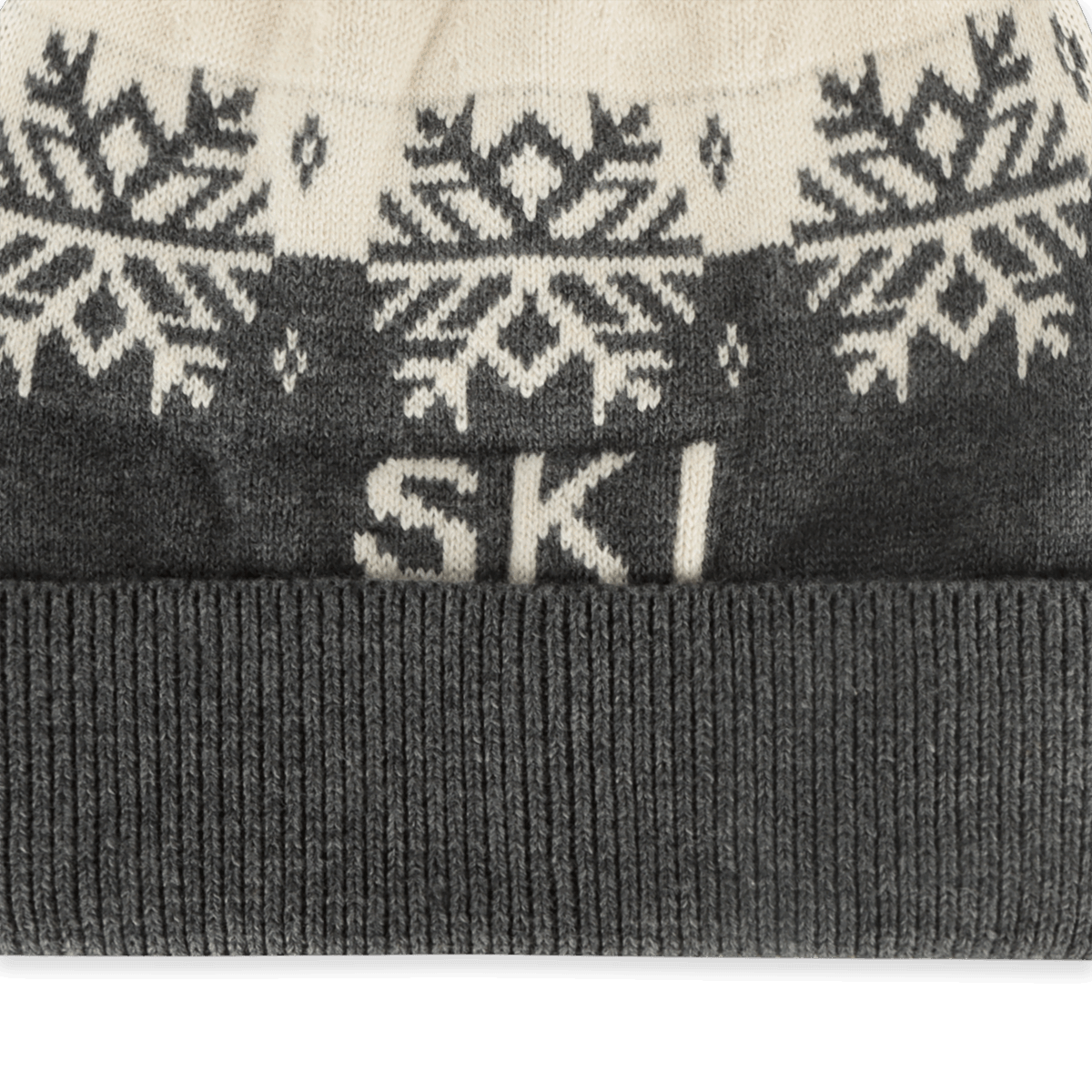 Ski Day Knit Baby Beanie Hat (Organic Cotton): Charcoal / One Size
