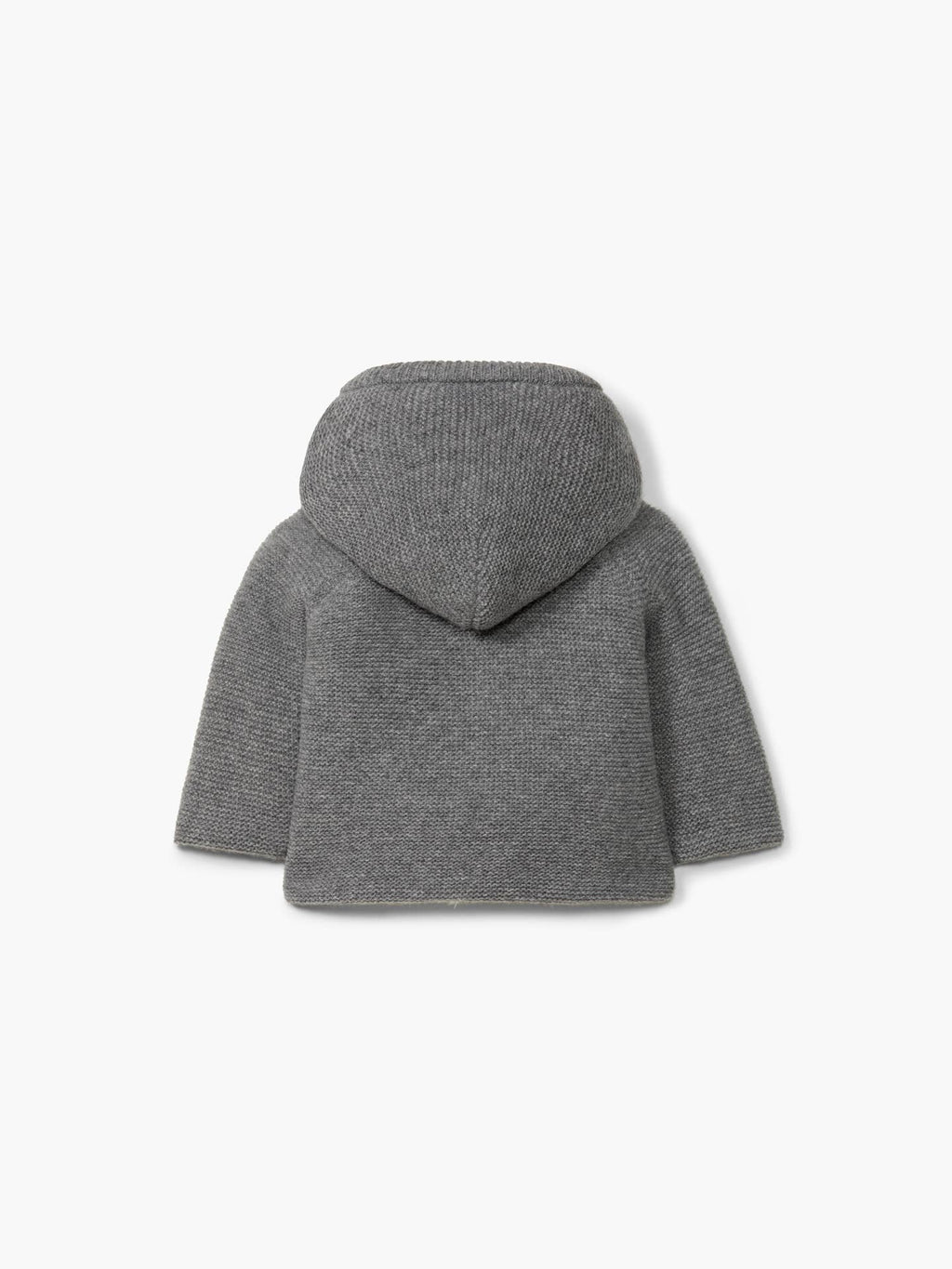 Baby Hooded cardigan knitted in merino wool | WINTER GLOW