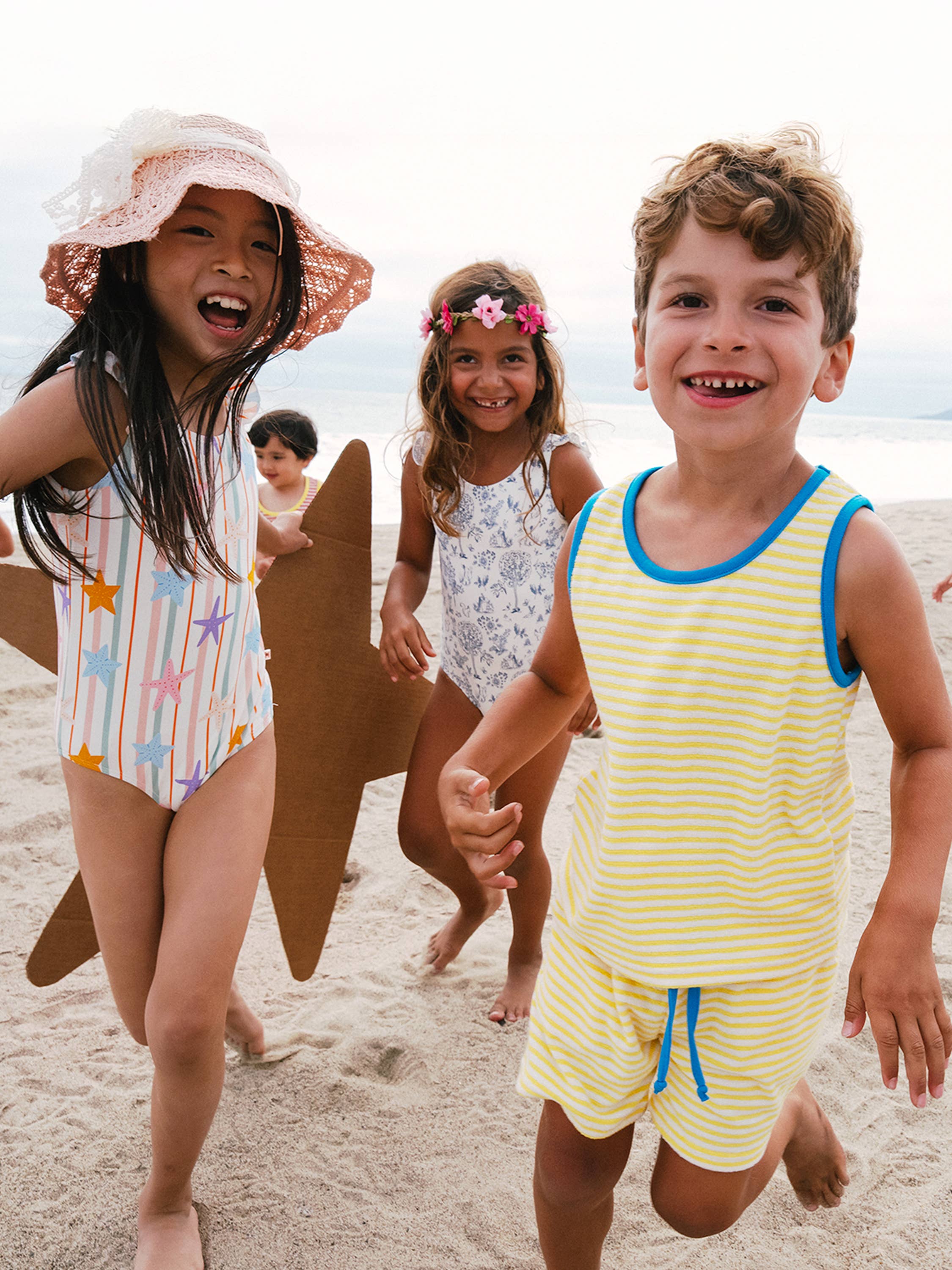 Ruffle One-Piece Swimsuit: Starfish  LAST SIZE 8