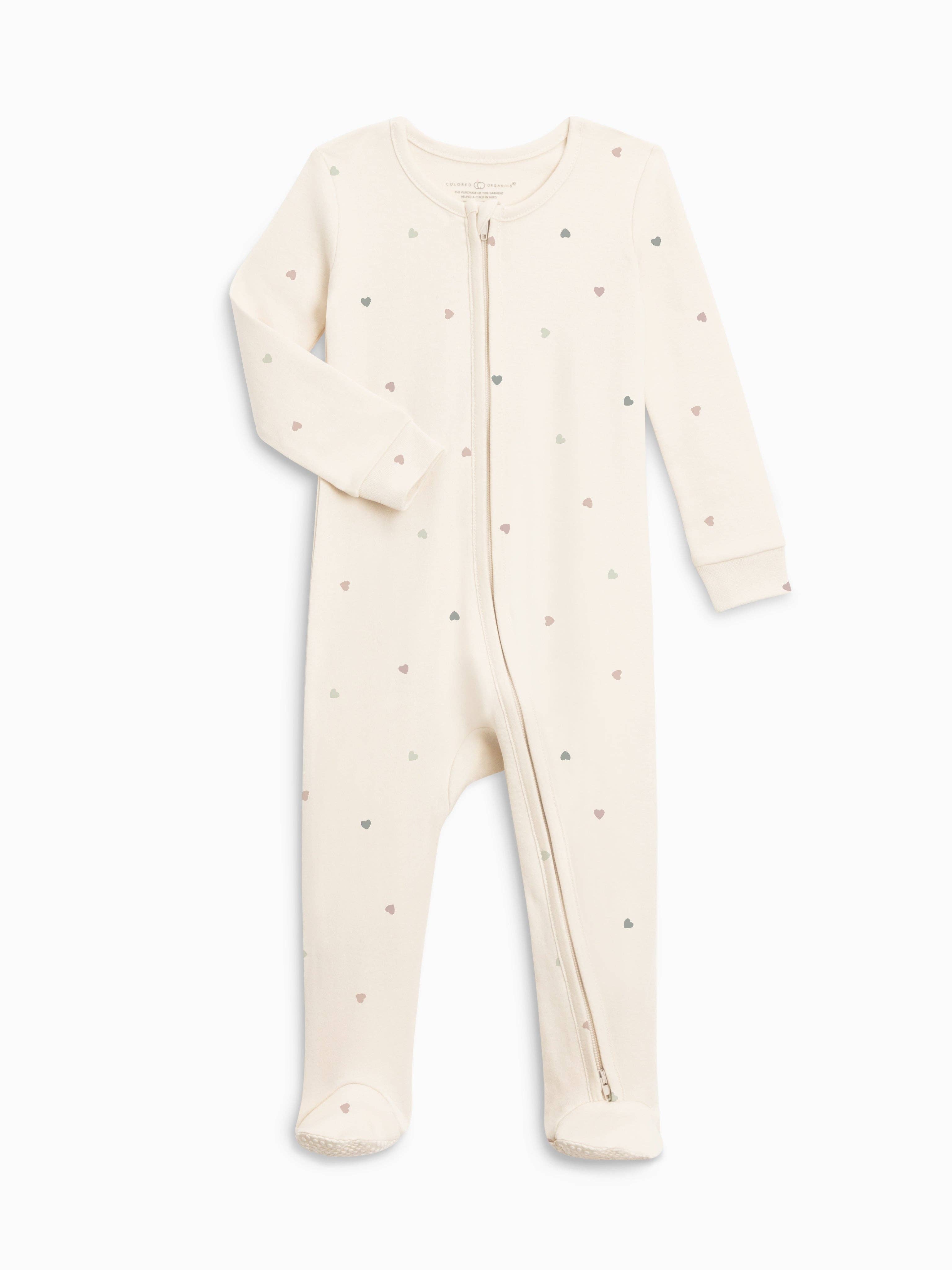 Peyton Zippered Footie - Heart / Ballet + Wisteria