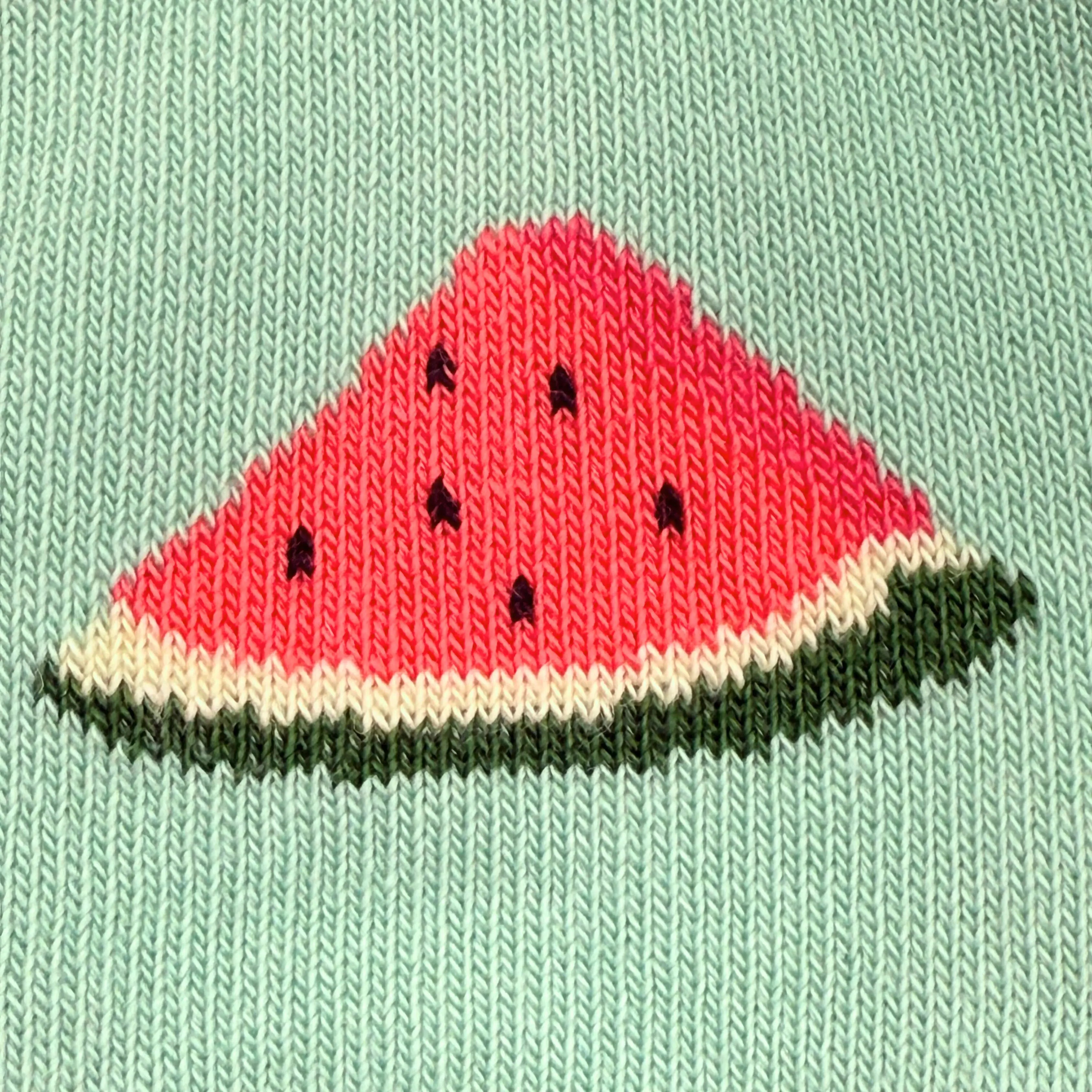 Kid's Watermelon Crew Socks - Playful Mismatch