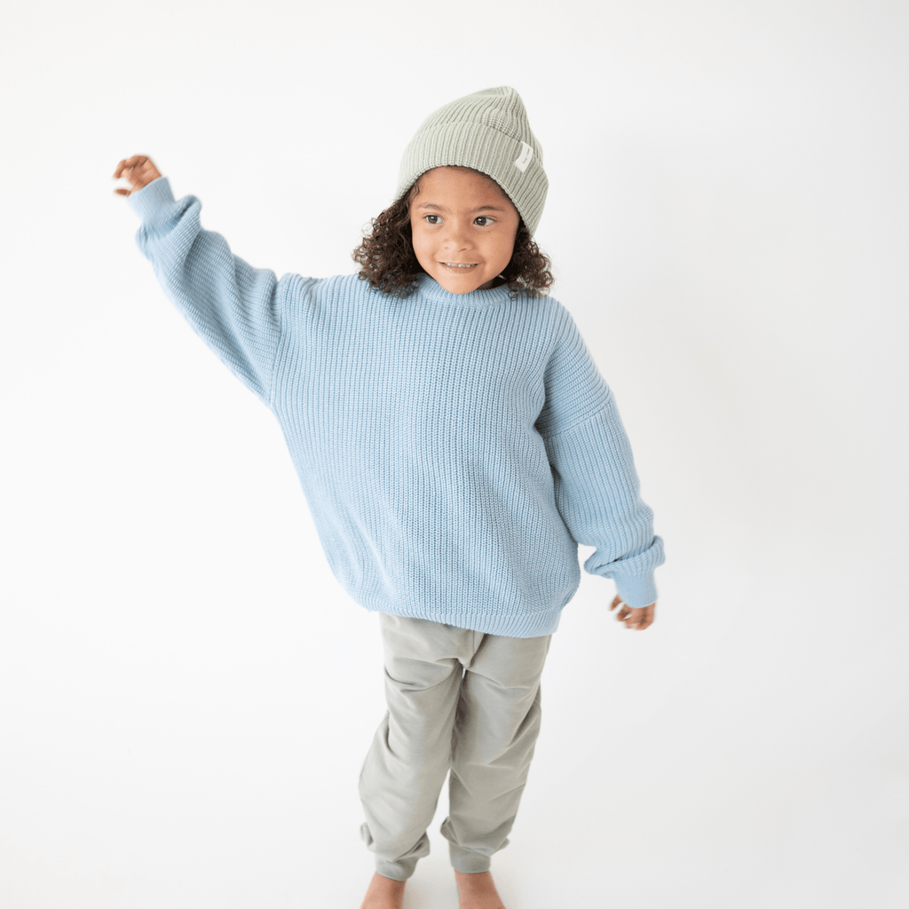 Sutton Chunky Knit Oversized Sweater - Fog: