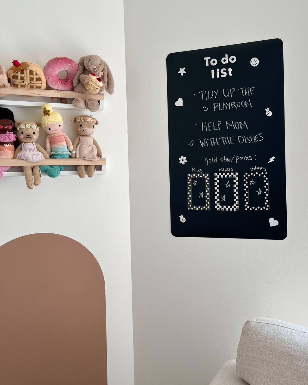 Magic Playwall - Rectangle Magnetic Wall Decal for Kids: Midnight