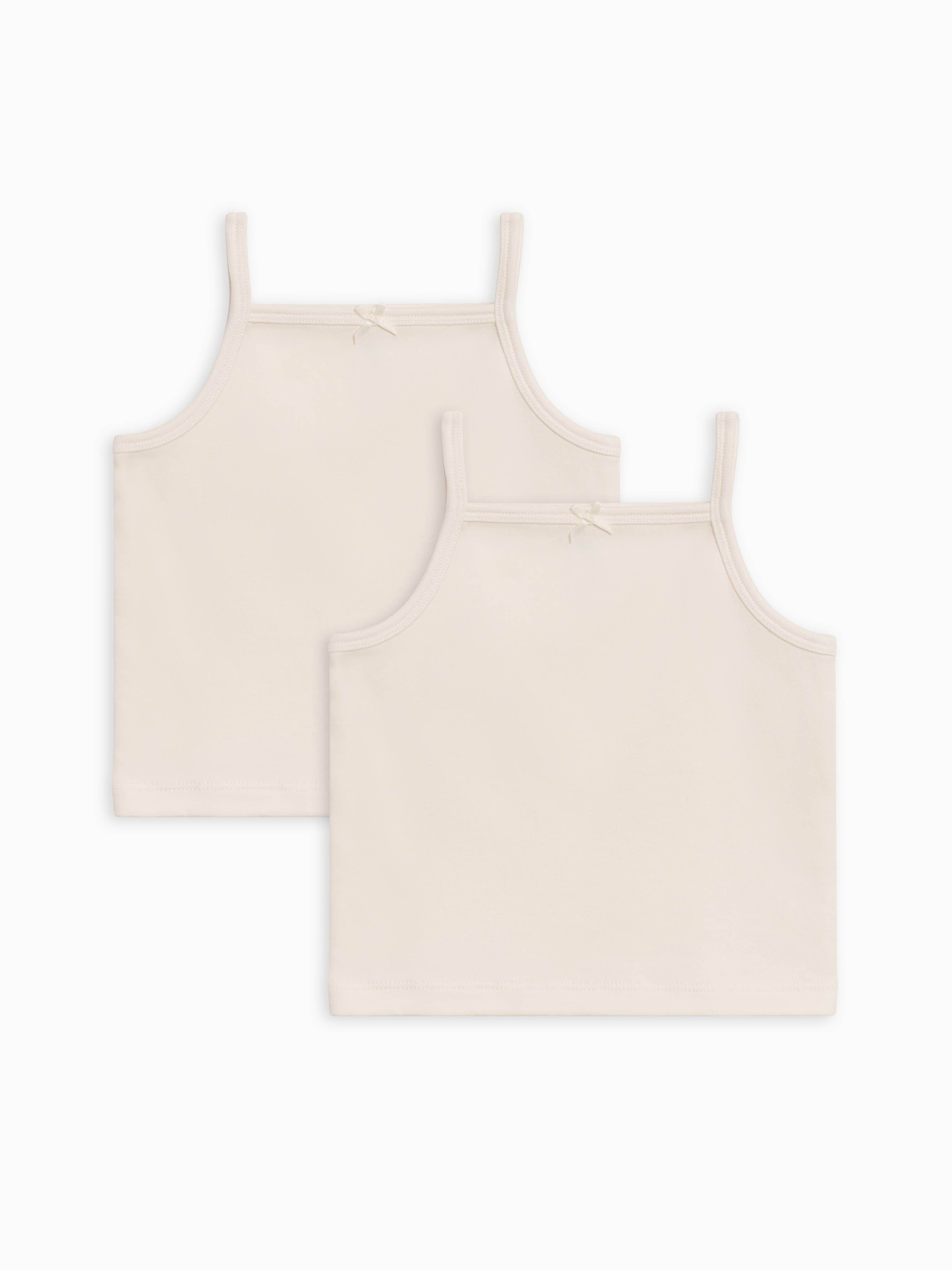 Organic Baby and Kids Kora 2-Pack Tank Tops - Ivory