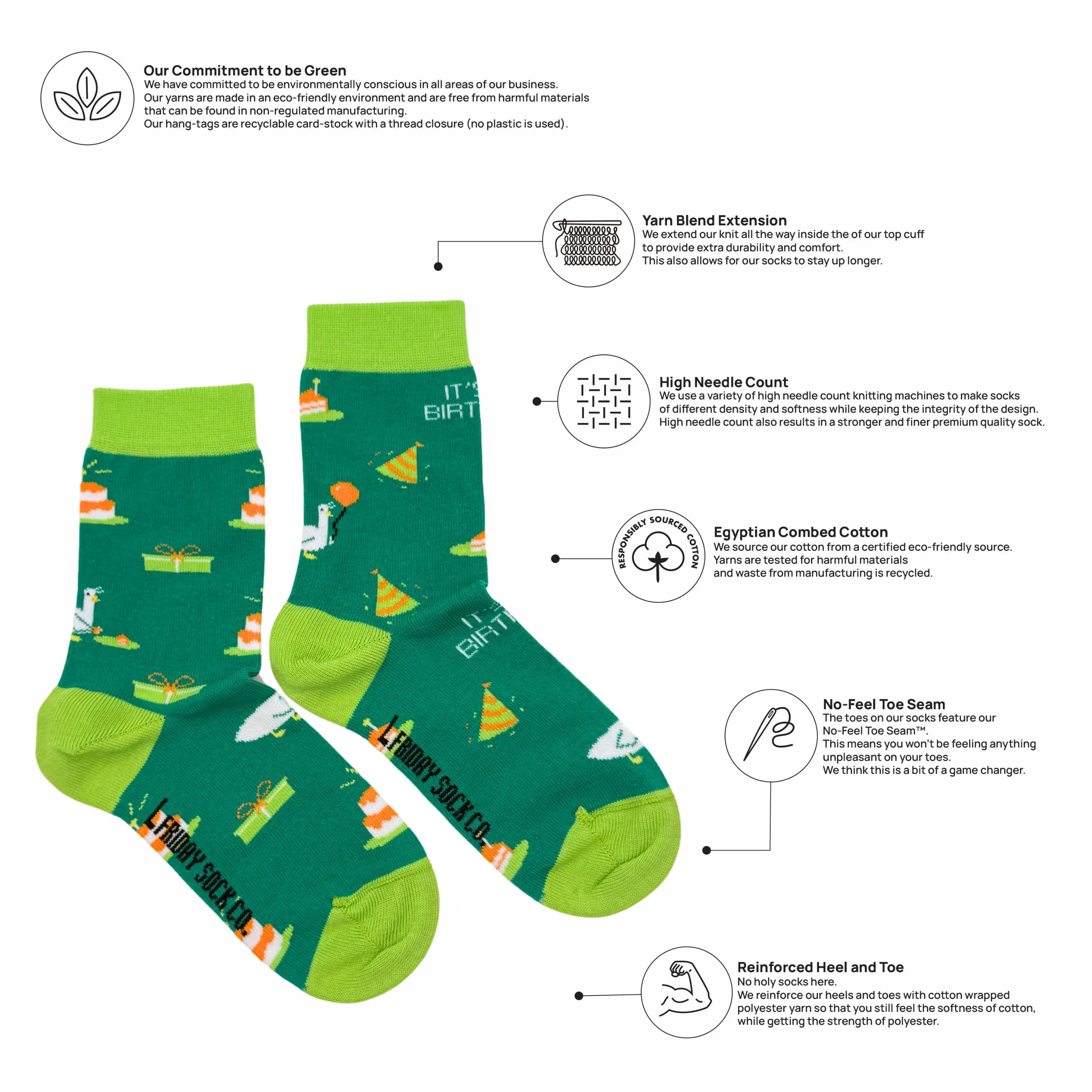 Kids Birthday Crew Socks